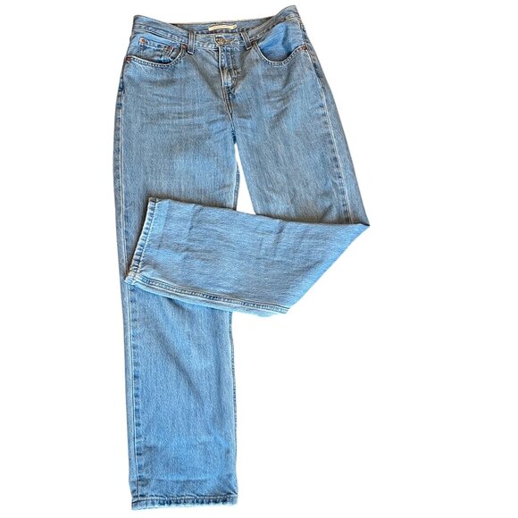 Levi's Low Pro Straight Blue Jeans 31x30 tagged sz 28 #117R - Picture 4 of 11